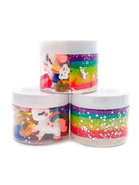 Rainbow Unicorn Dough Jars