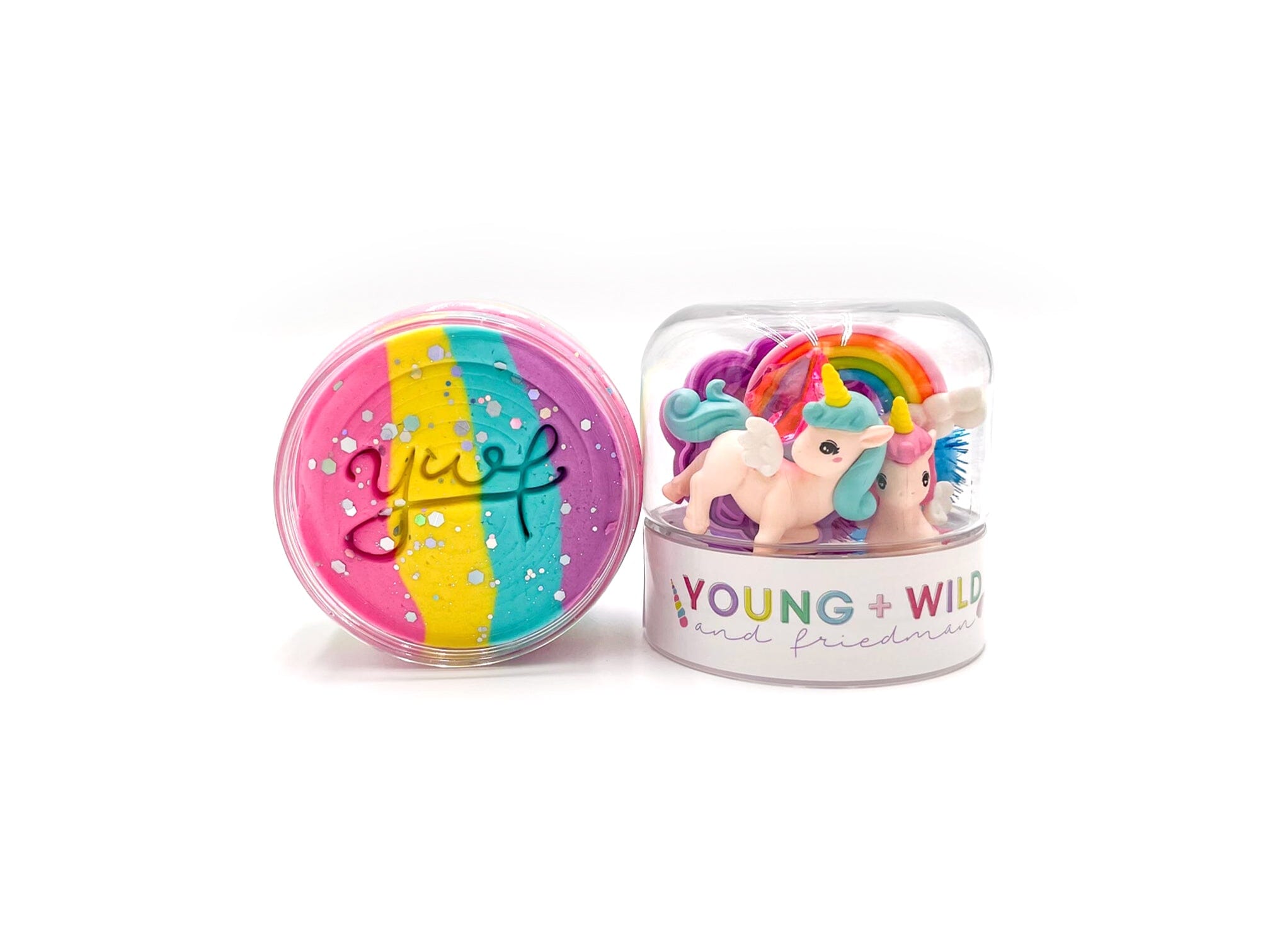 Rainbow Unicorn Grab & Go Dough Jar Grab and Go Dough Young, Wild & Friedman