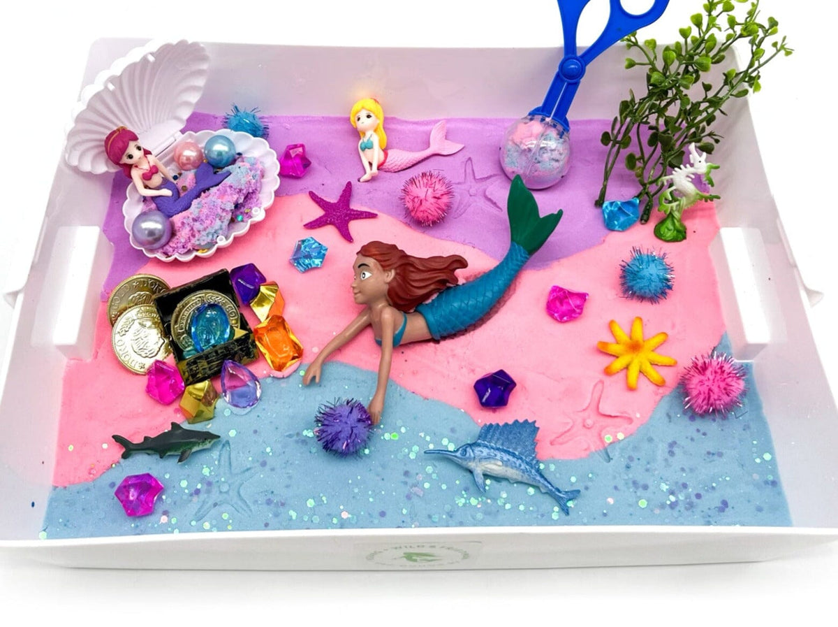 Mermaid Sensory Bin Sand Young + Wild and Friedman