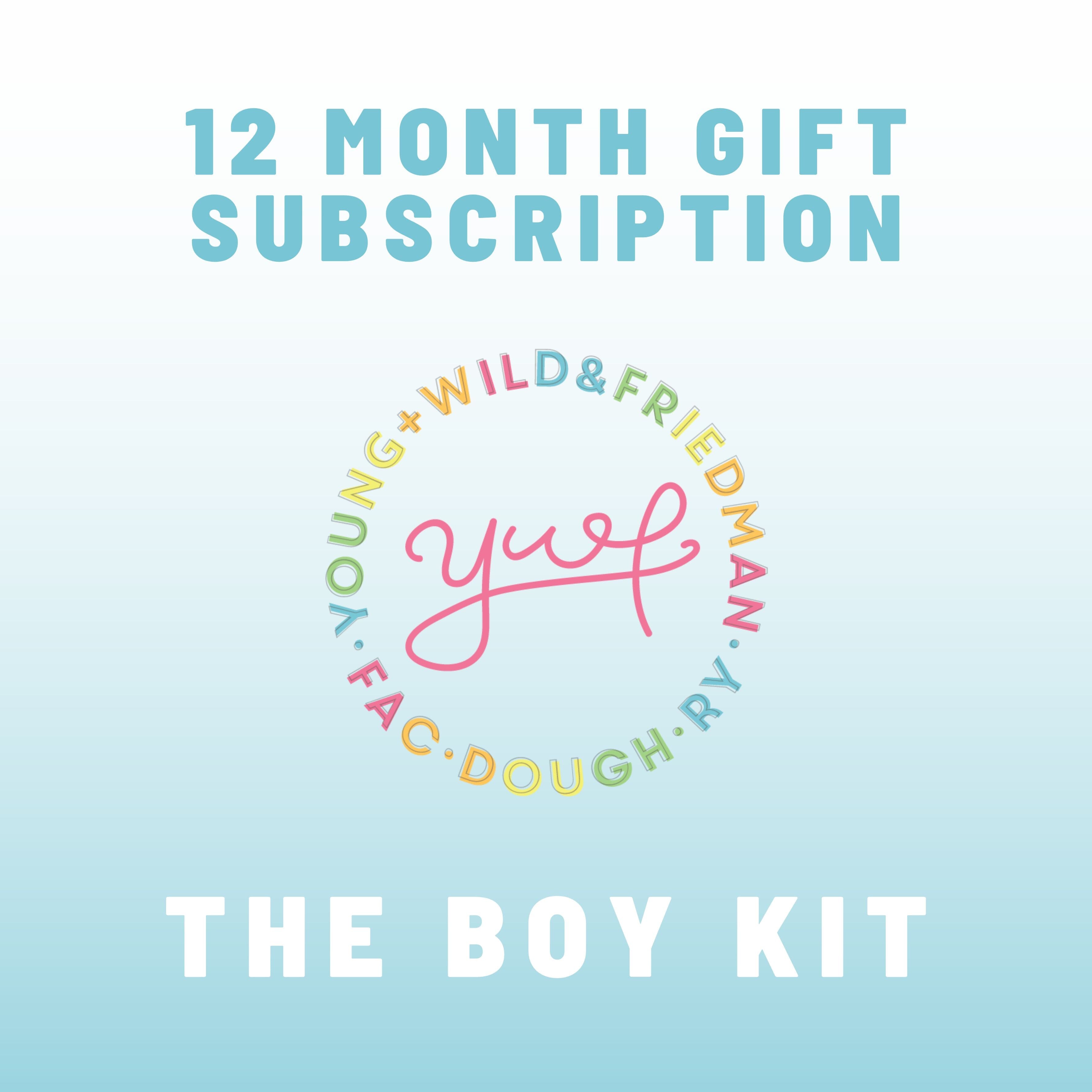 12 Month Gift Subscription - Boy Theme Subscription Young, Wild & Friedman 