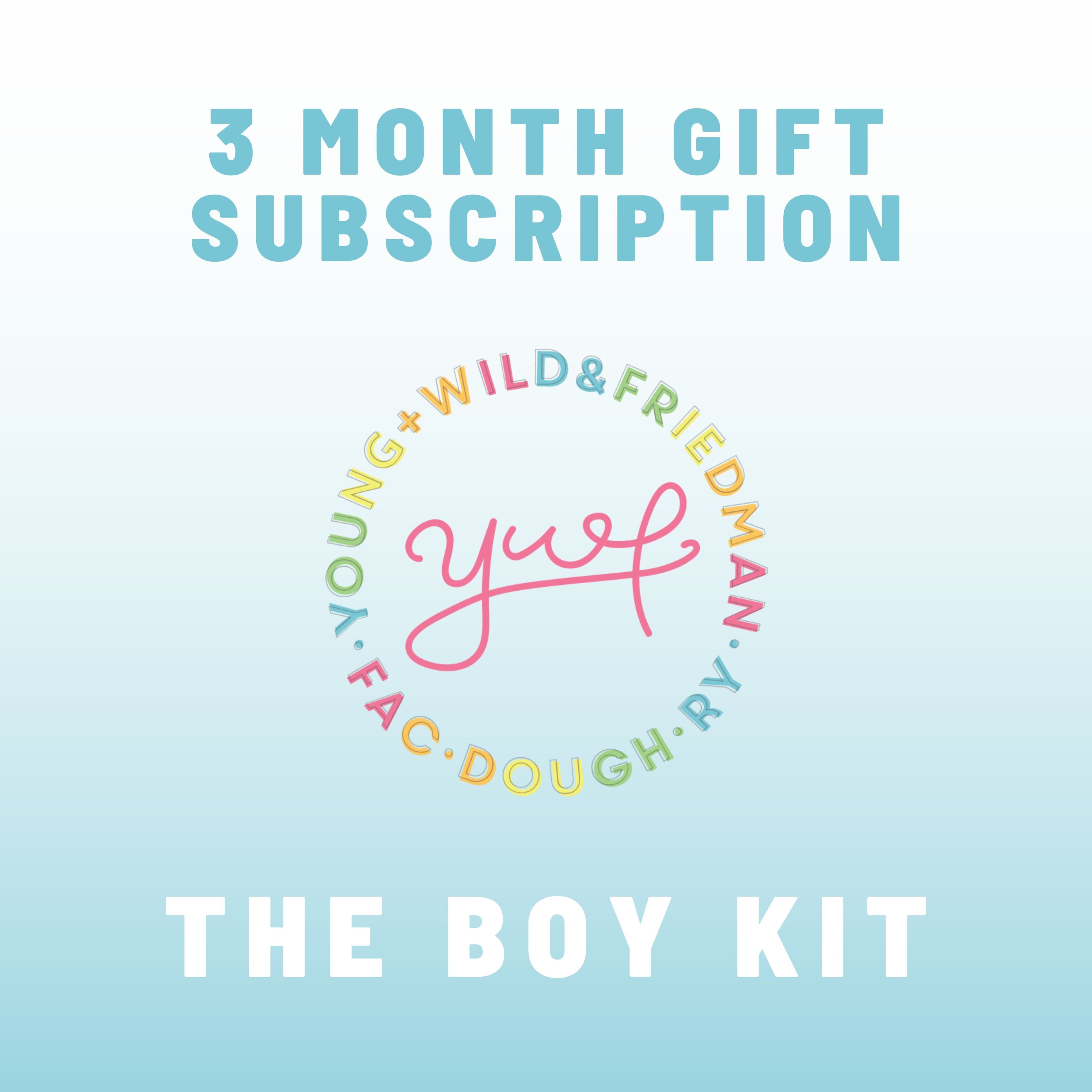 3 Month Gift Subscription - Boy Theme Subscription Young, Wild & Friedman 