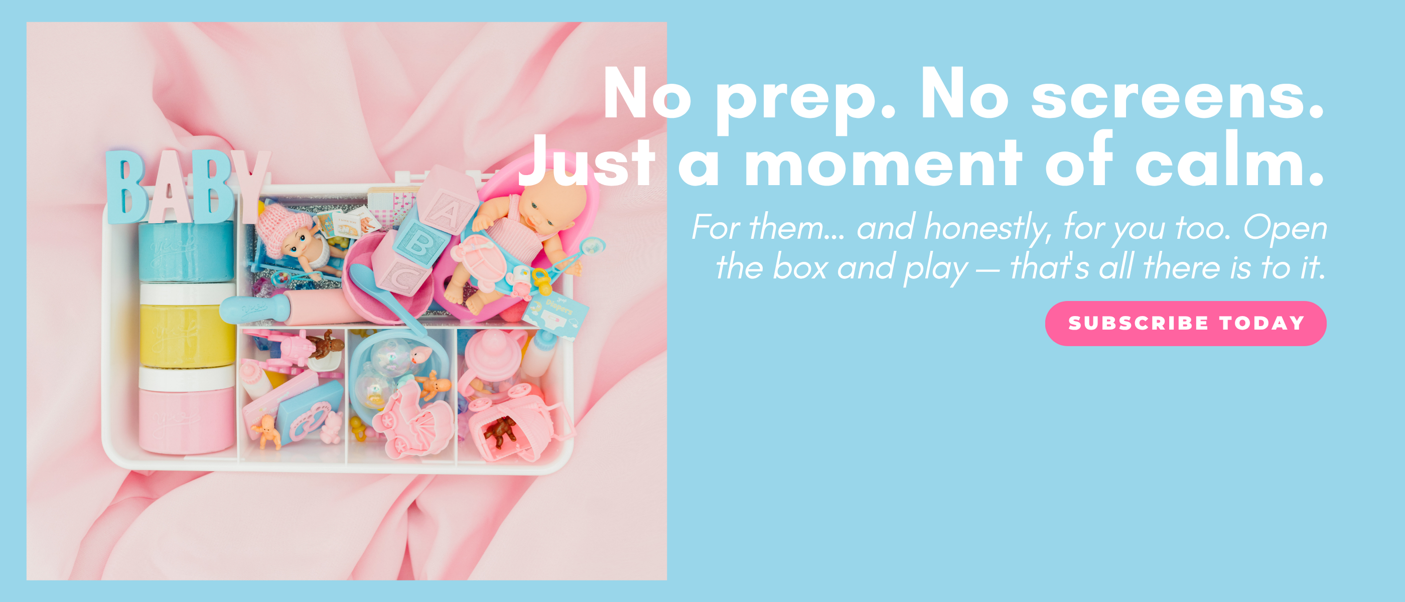 No Prep No Screens Baby Sensory Kit Banner