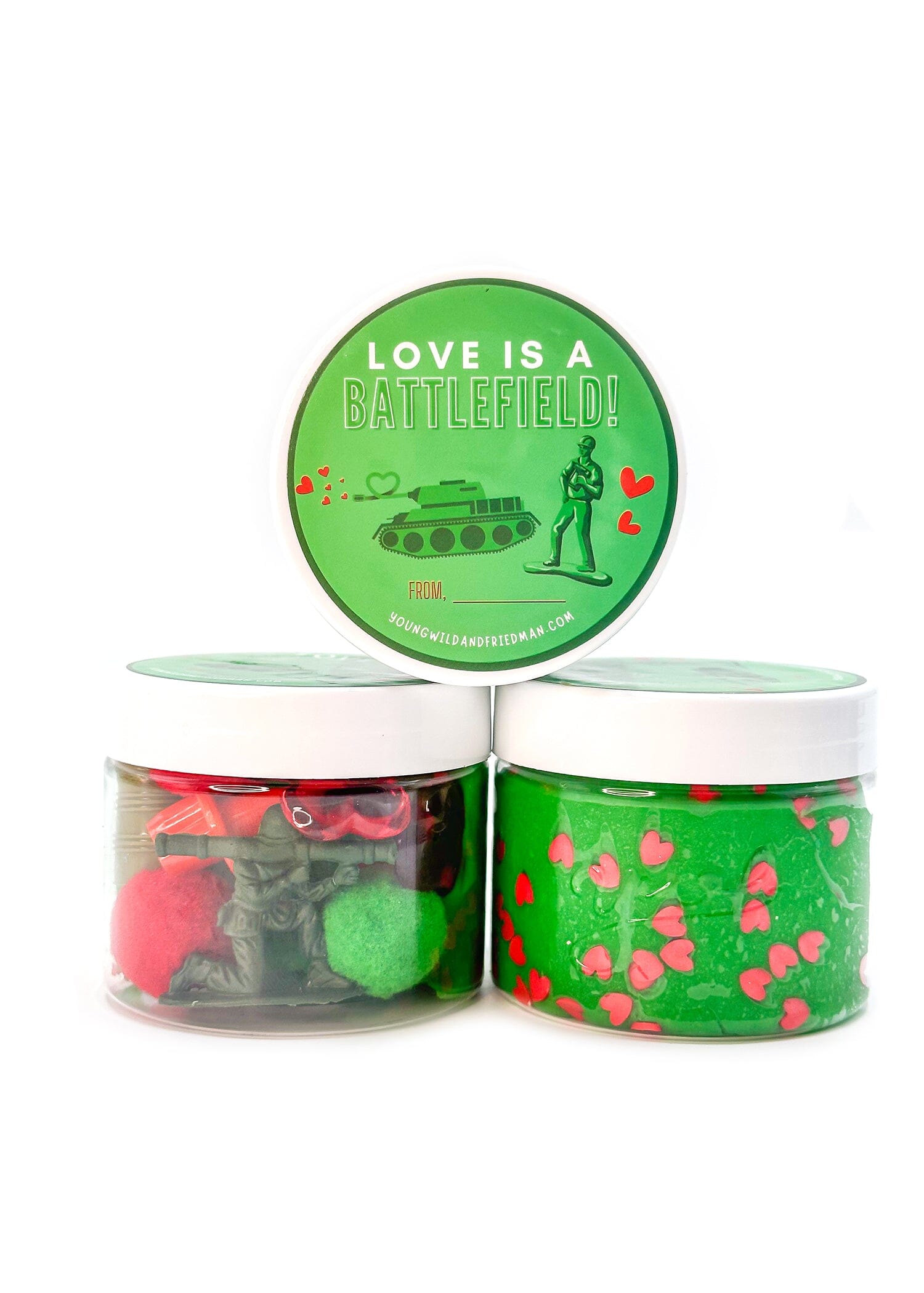 Army Valentine Sensory Dough Jar Sensory Dough Young, Wild & Friedman 