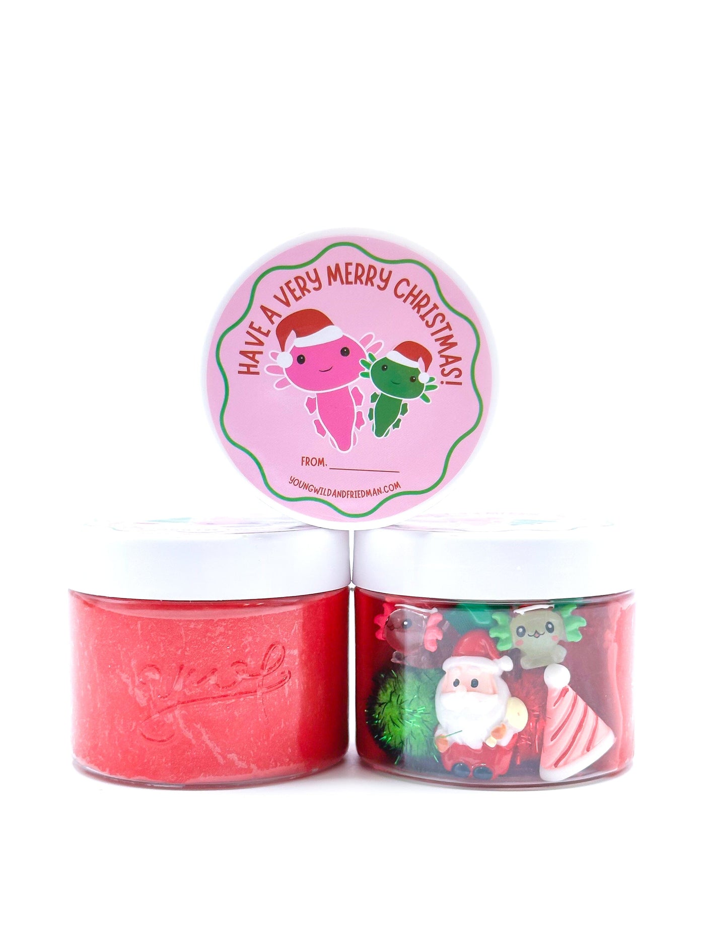 Axolotl Christmas Sensory Dough Jar Sensory Dough Young, Wild & Friedman 