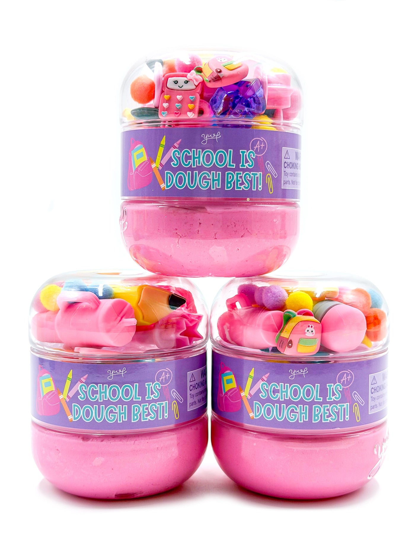Back to School Sensory Dough Jar - Pink Sensory Dough Young, Wild & Friedman 