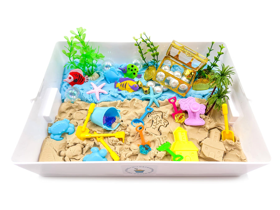 Beach Sensory Sand Bin Sensory Bin Young, Wild & Friedman 