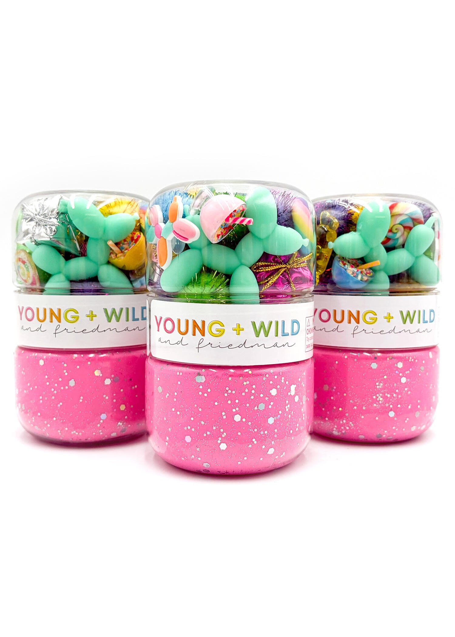 Birthday Grab & Go Dough Jar Grab and Go Dough Young, Wild & Friedman Pink 