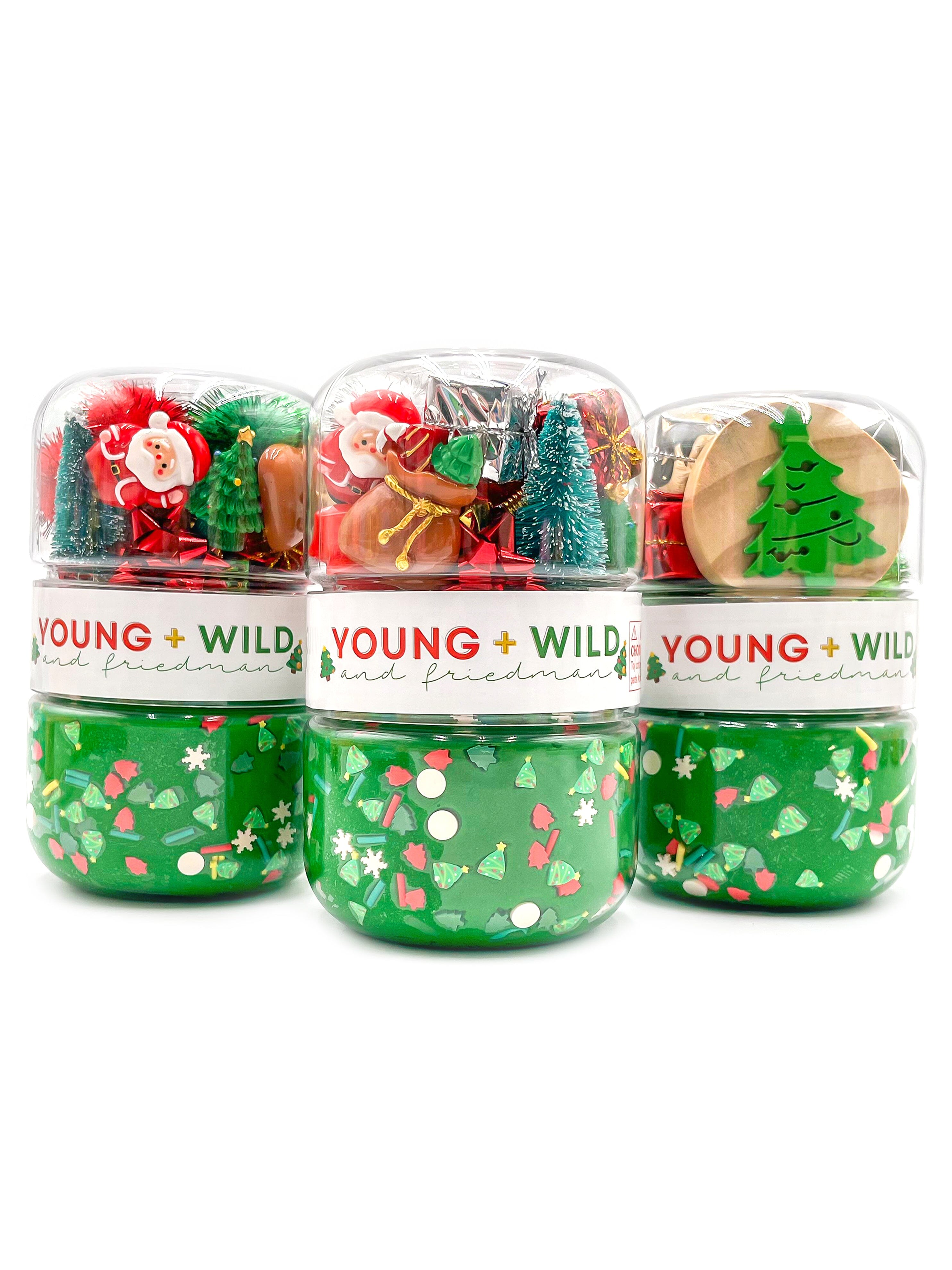 Christmas Tree Grab & Go Dough Jar Sensory Dough Young, Wild & Friedman 