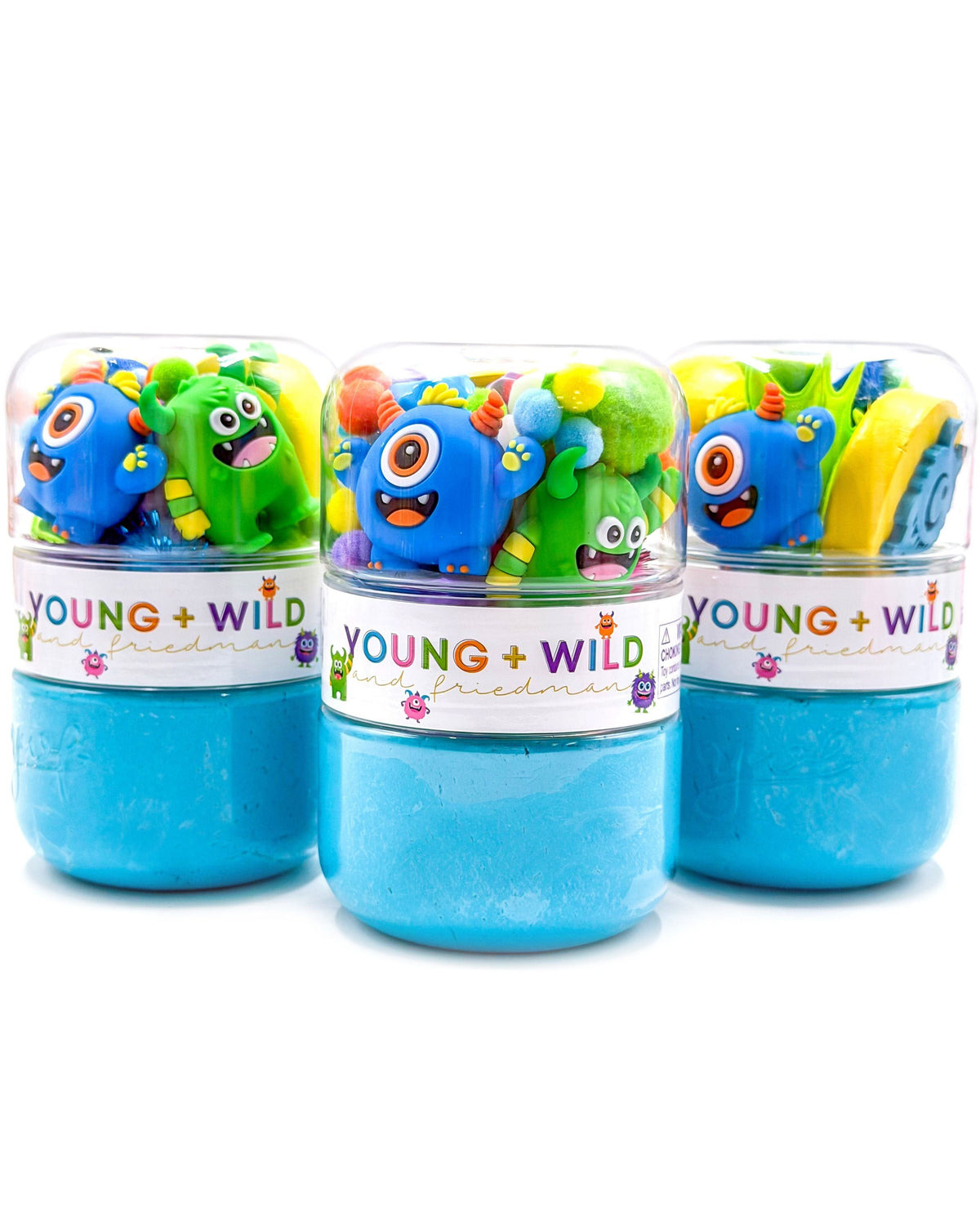 Colorful Monster Grab & Go Dough Jar Grab and Go Dough Young, Wild & Friedman 