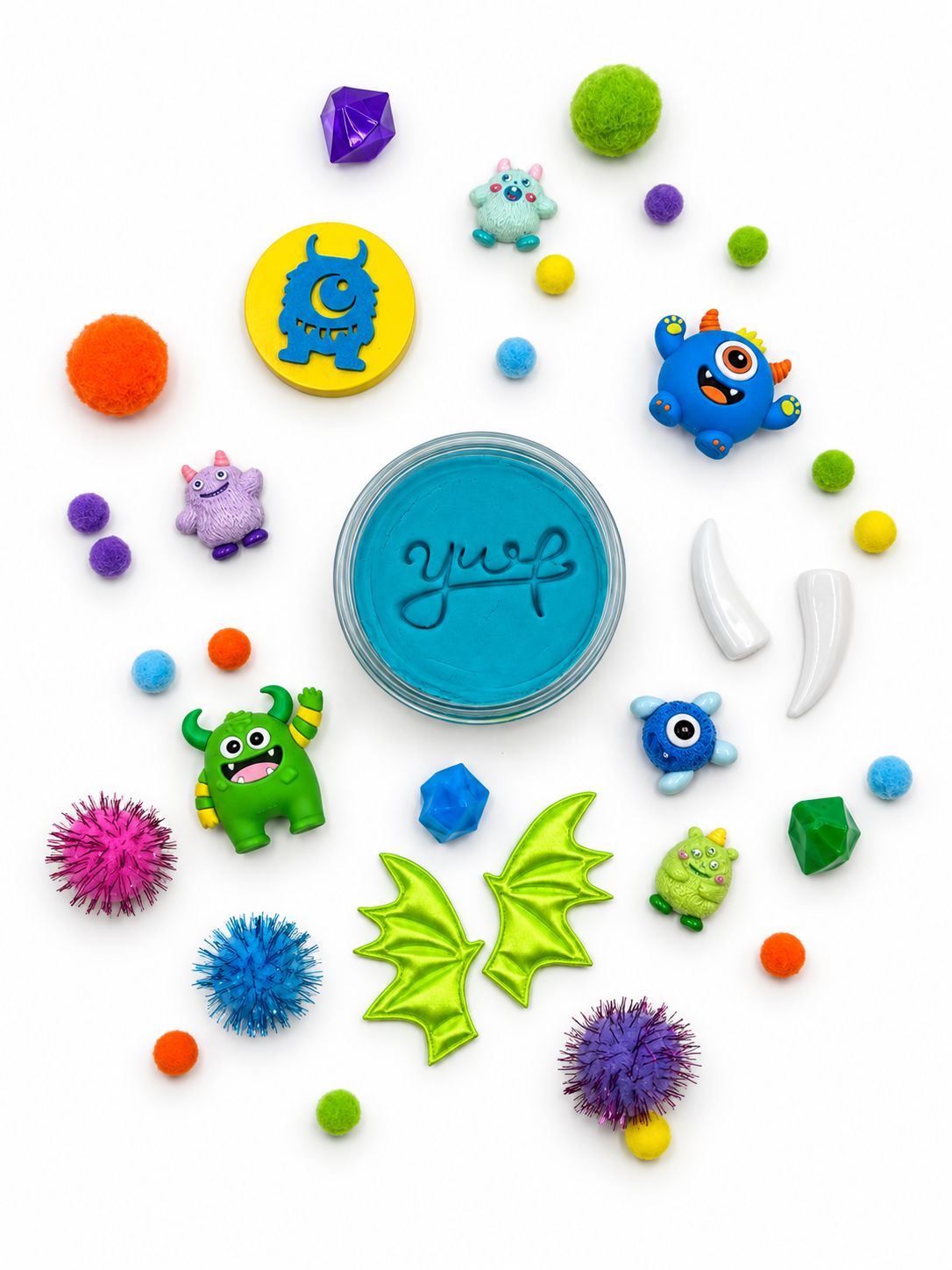 Colorful Monster Grab & Go Dough Jar Grab and Go Dough Young, Wild & Friedman 