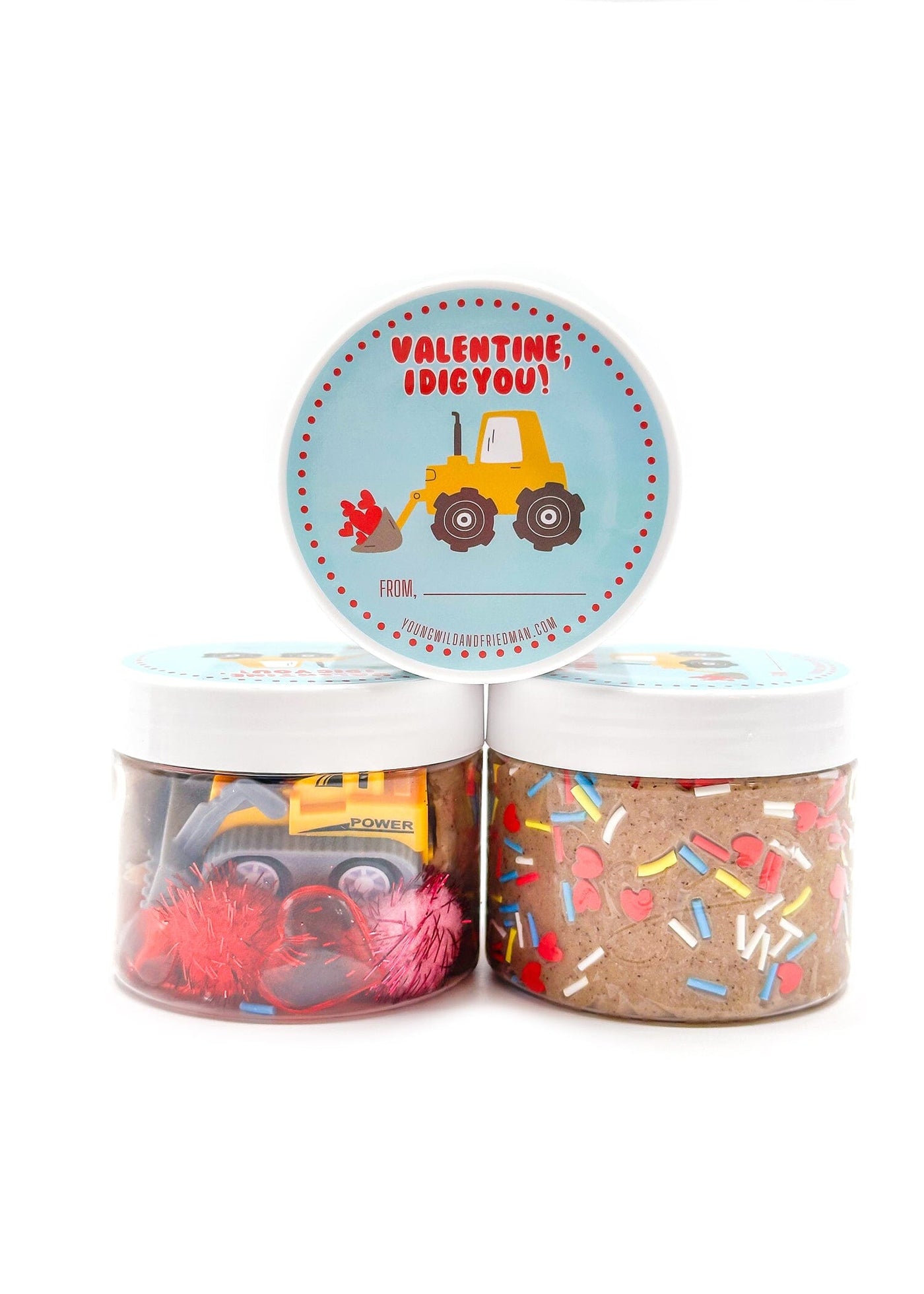 Construction Valentine Sensory Dough Jar Sensory Dough Young, Wild & Friedman 