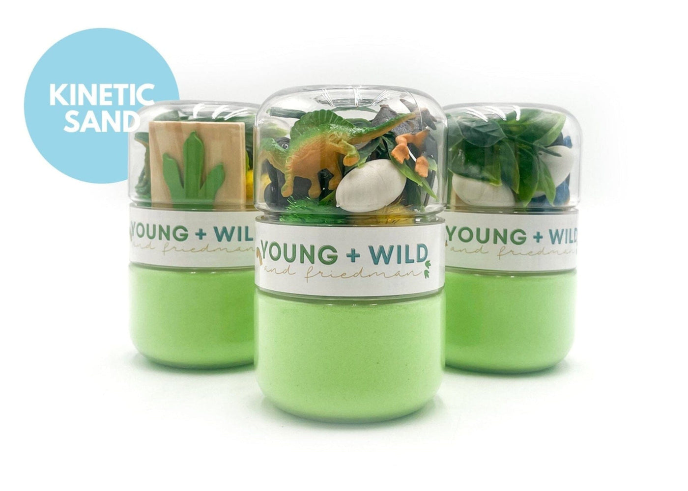 Dinosaur Grab & Go Sand Jar Grab and Go Dough Young, Wild & Friedman 