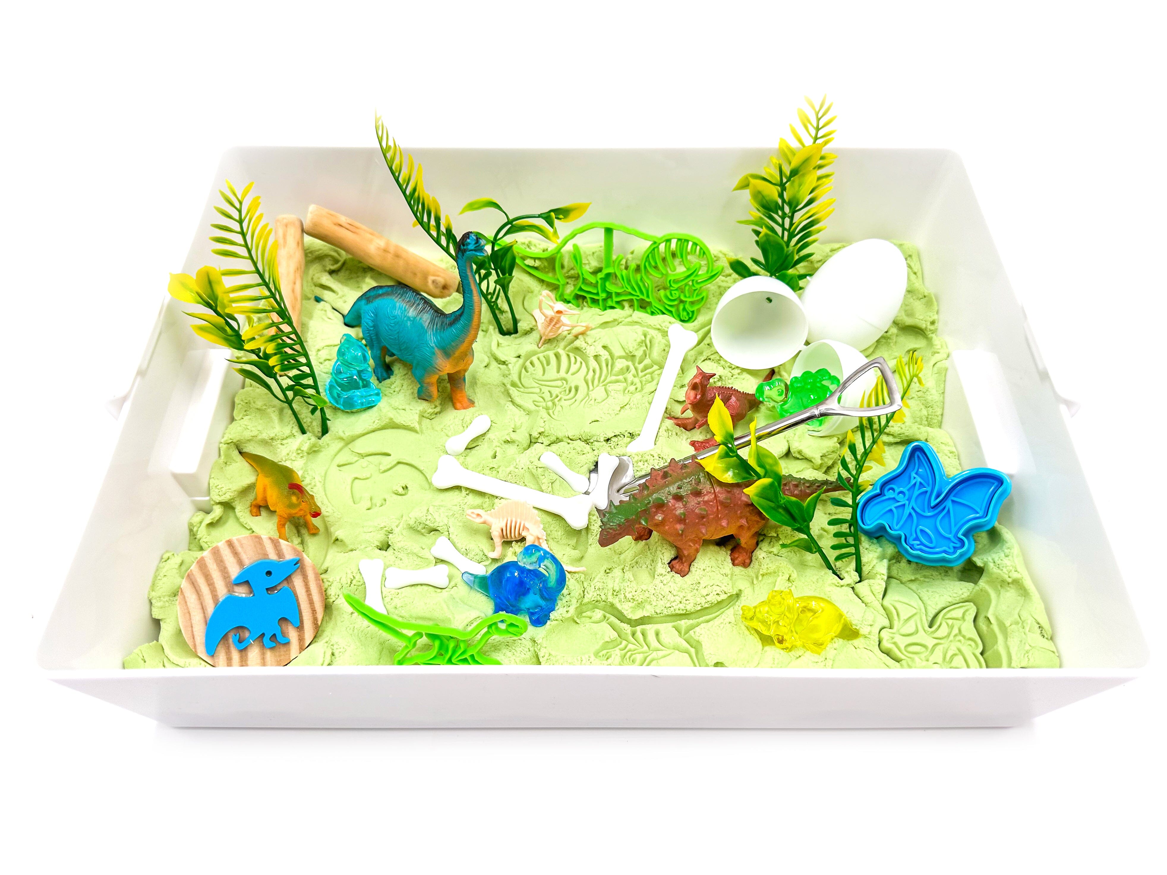 Dinosaur Sensory Sand Bin Sensory Bin Young, Wild & Friedman 