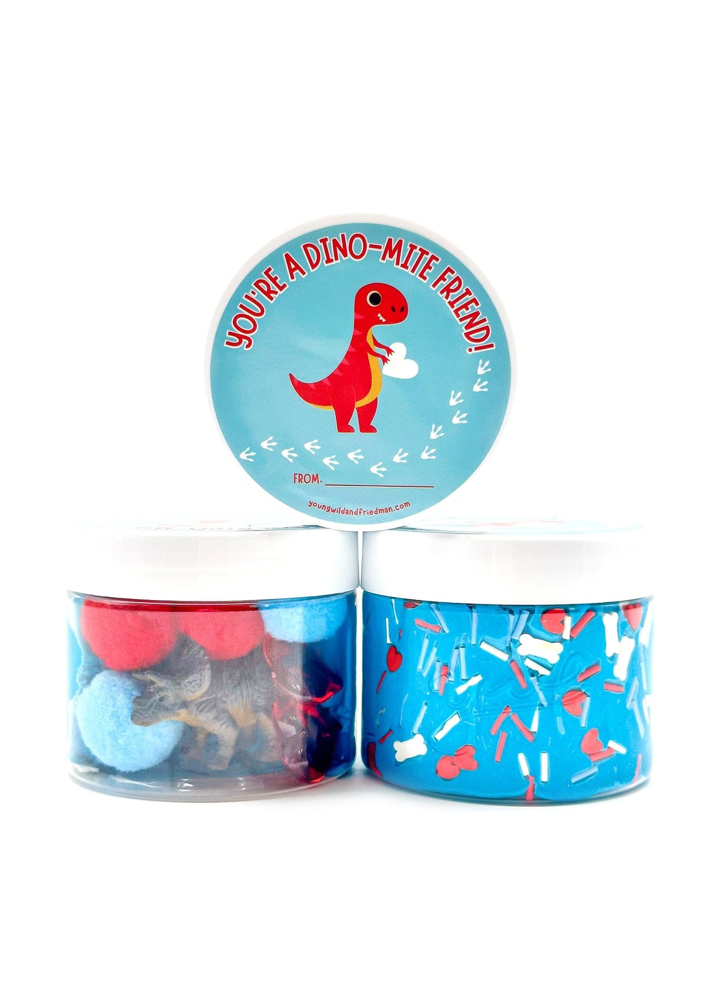 Dinosaur Valentine Sensory Dough Jar Sensory Dough Young, Wild & Friedman 