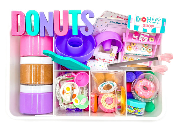 toys Donut diner エプロンドレス サックス セット donut-shop-kit-sensory-kit-