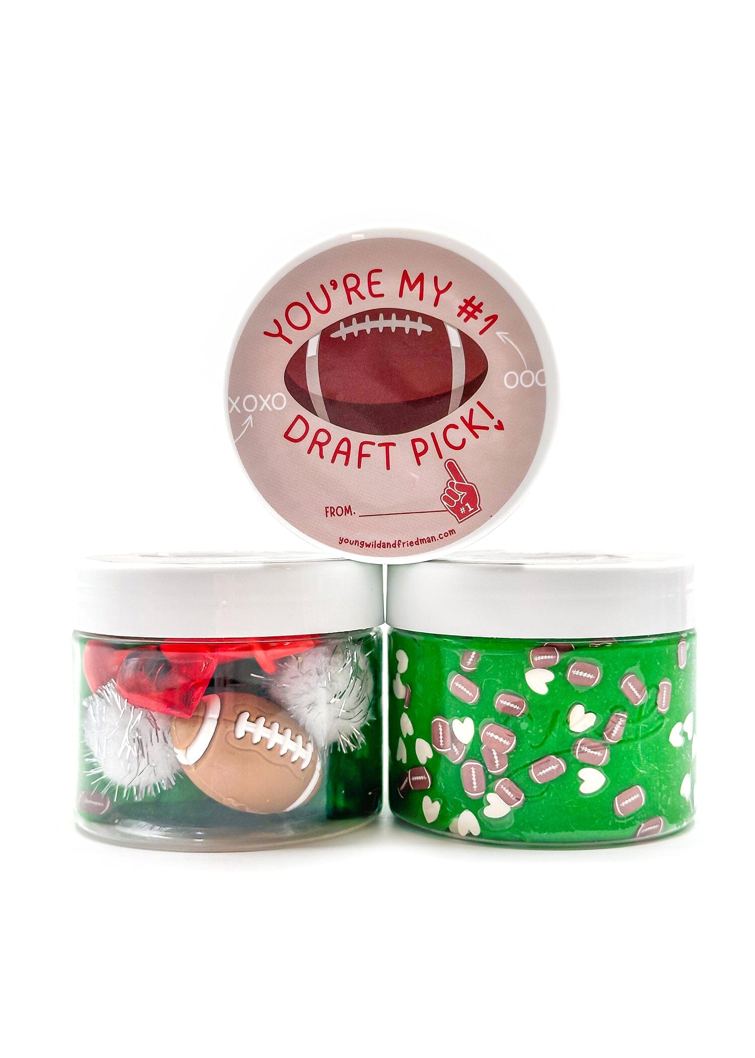 Football Valentine Sensory Dough Jar Sensory Dough Young, Wild & Friedman 