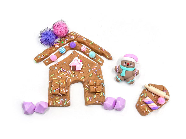 Gingerbread Man Favor Jars Sensory Dough Young, Wild & Friedman 