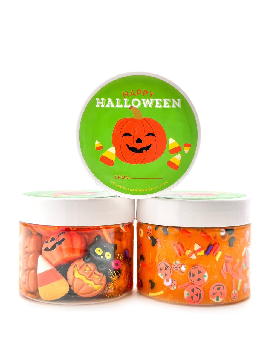 Jack-O-Lantern Sensory Dough Jar Sensory Dough Young, Wild & Friedman 