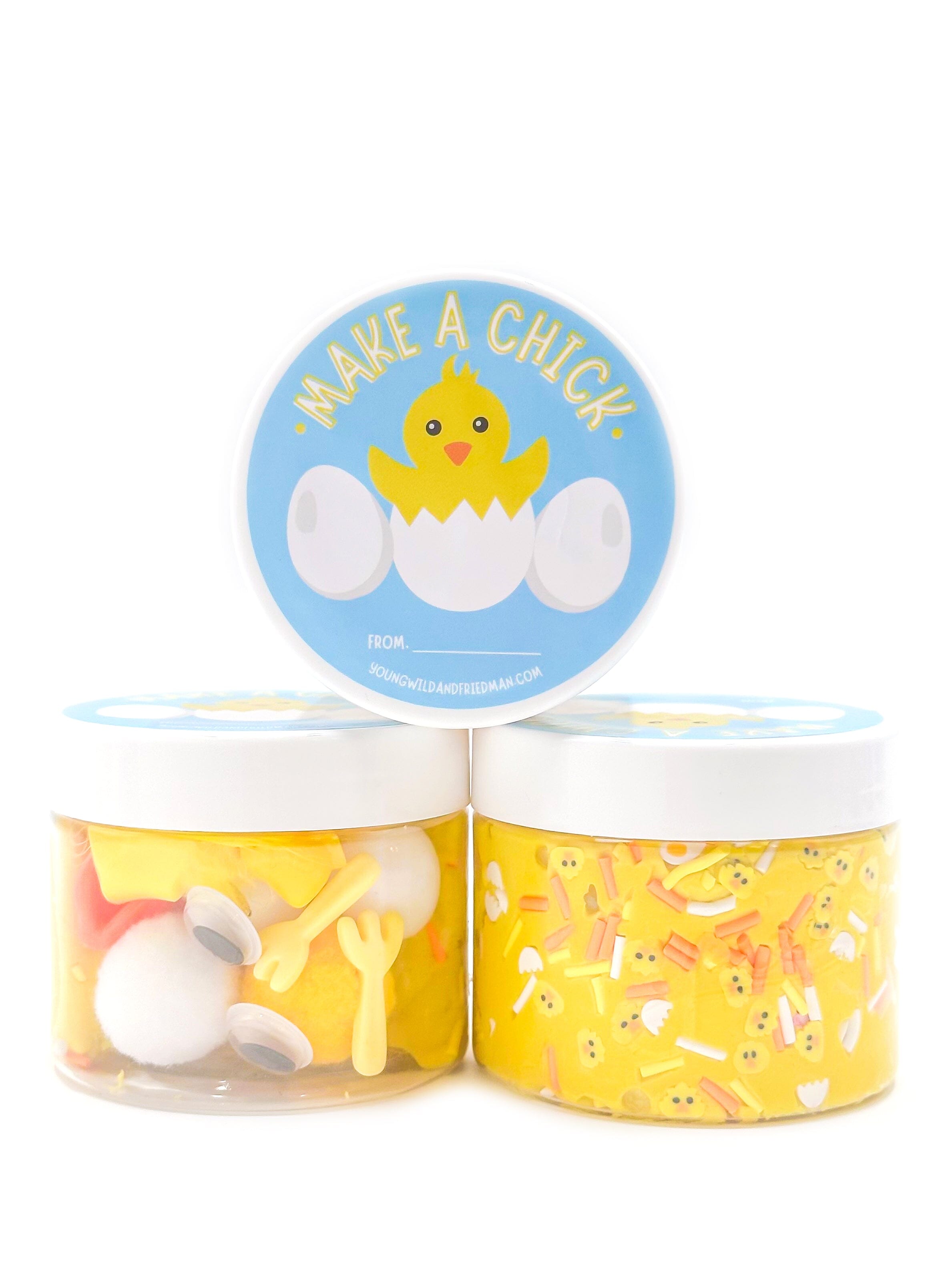 Make a Chick Sensory Dough Jar Sensory Dough Young, Wild & Friedman 