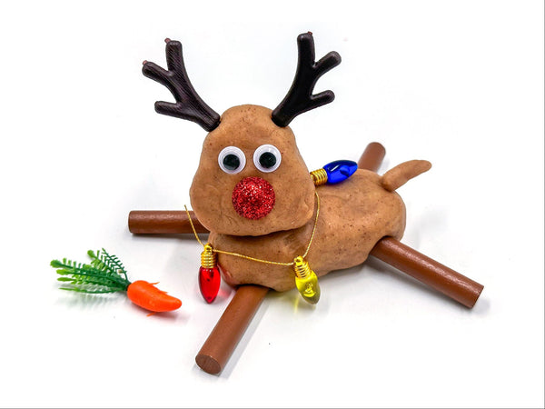 Make a Reindeer Favor Jars Sensory Dough Young, Wild & Friedman 