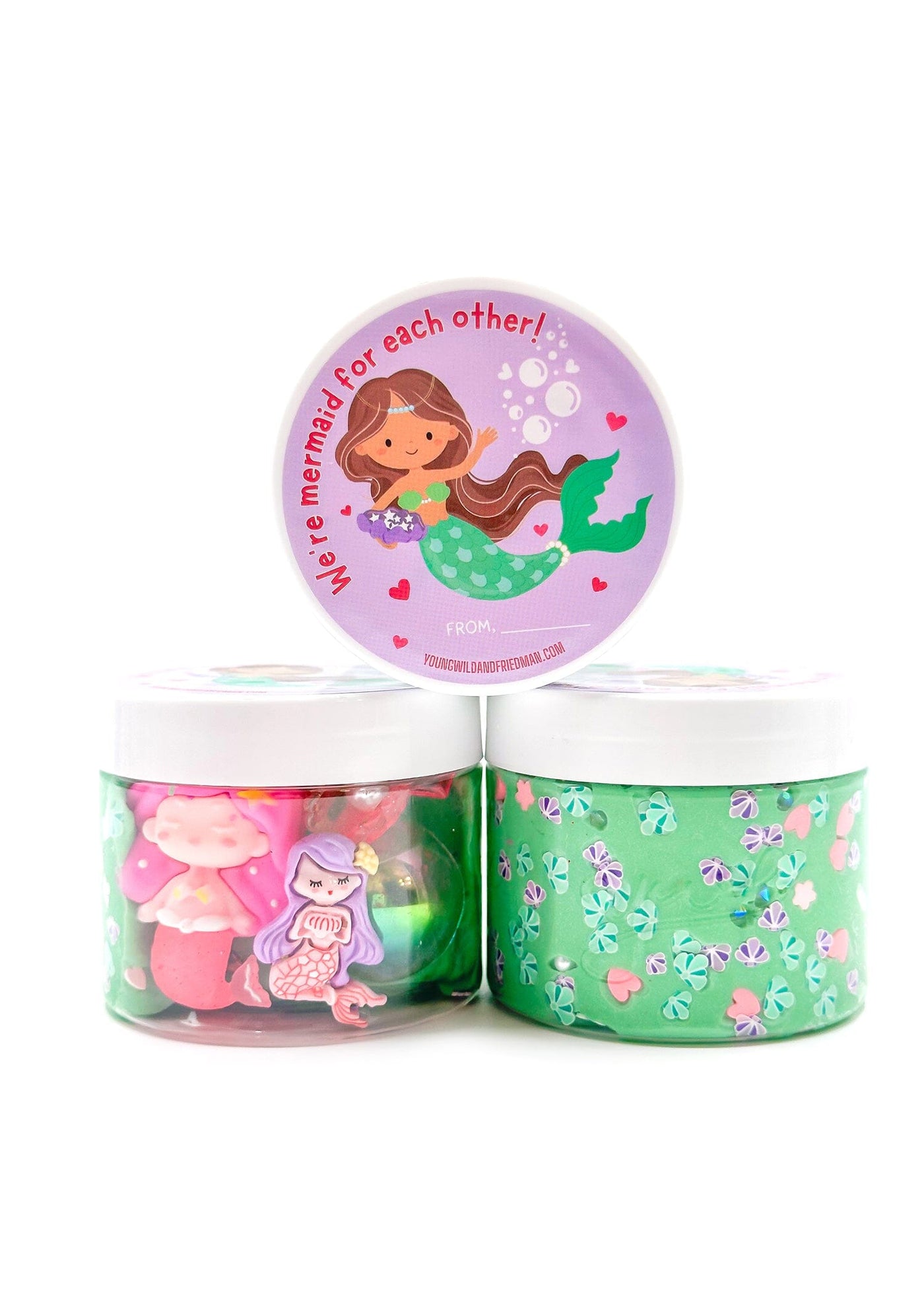 Mermaid Valentine Sensory Dough Jar Sensory Dough Young, Wild & Friedman 