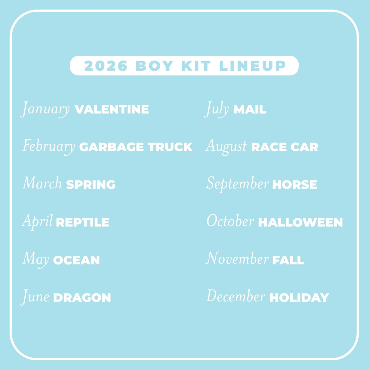 Monthly Subscription - Boy Theme Subscription Young, Wild & Friedman 