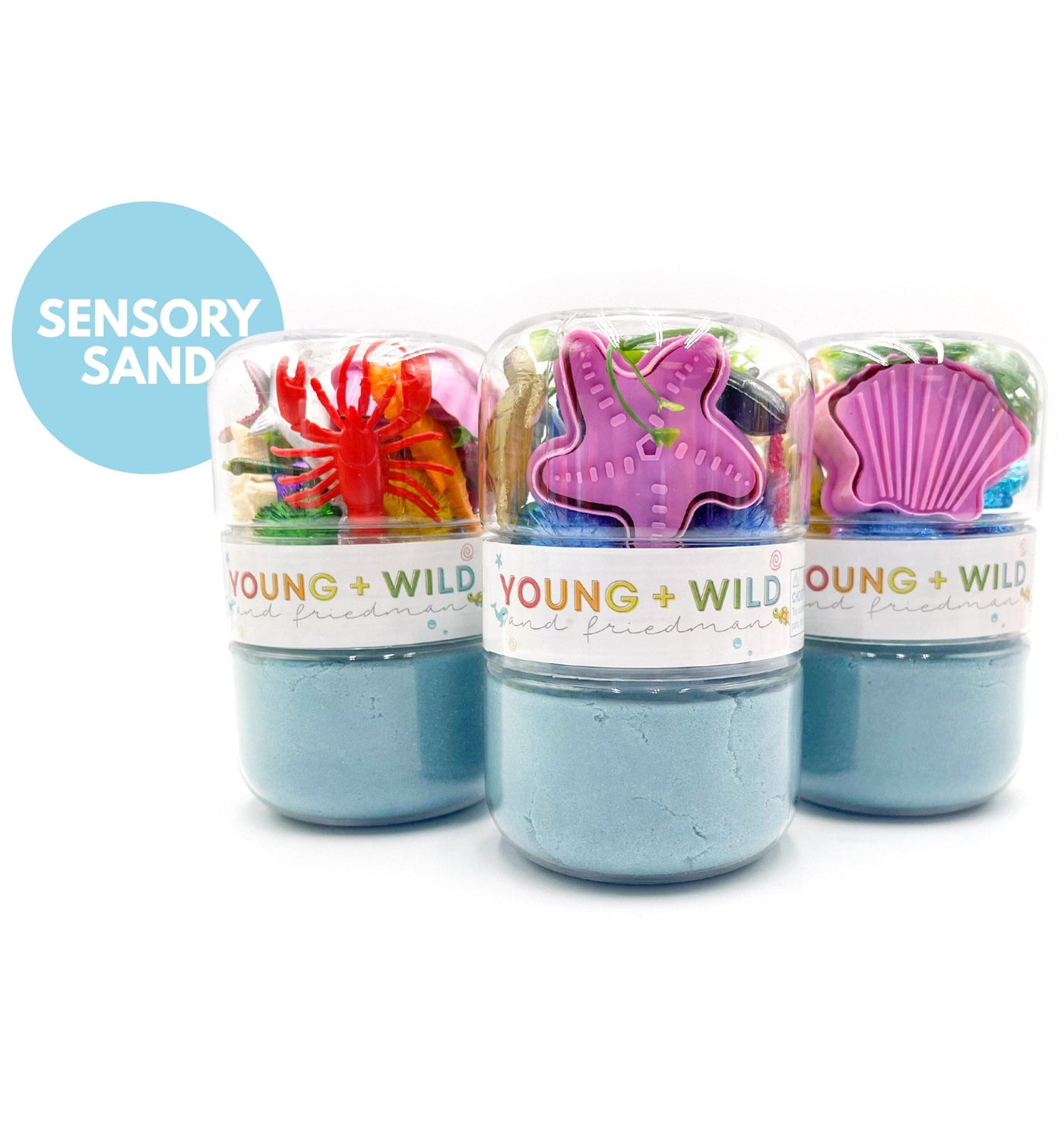 Ocean Grab & Go Sensory Sand Jar Grab and Go Dough Young, Wild & Friedman 