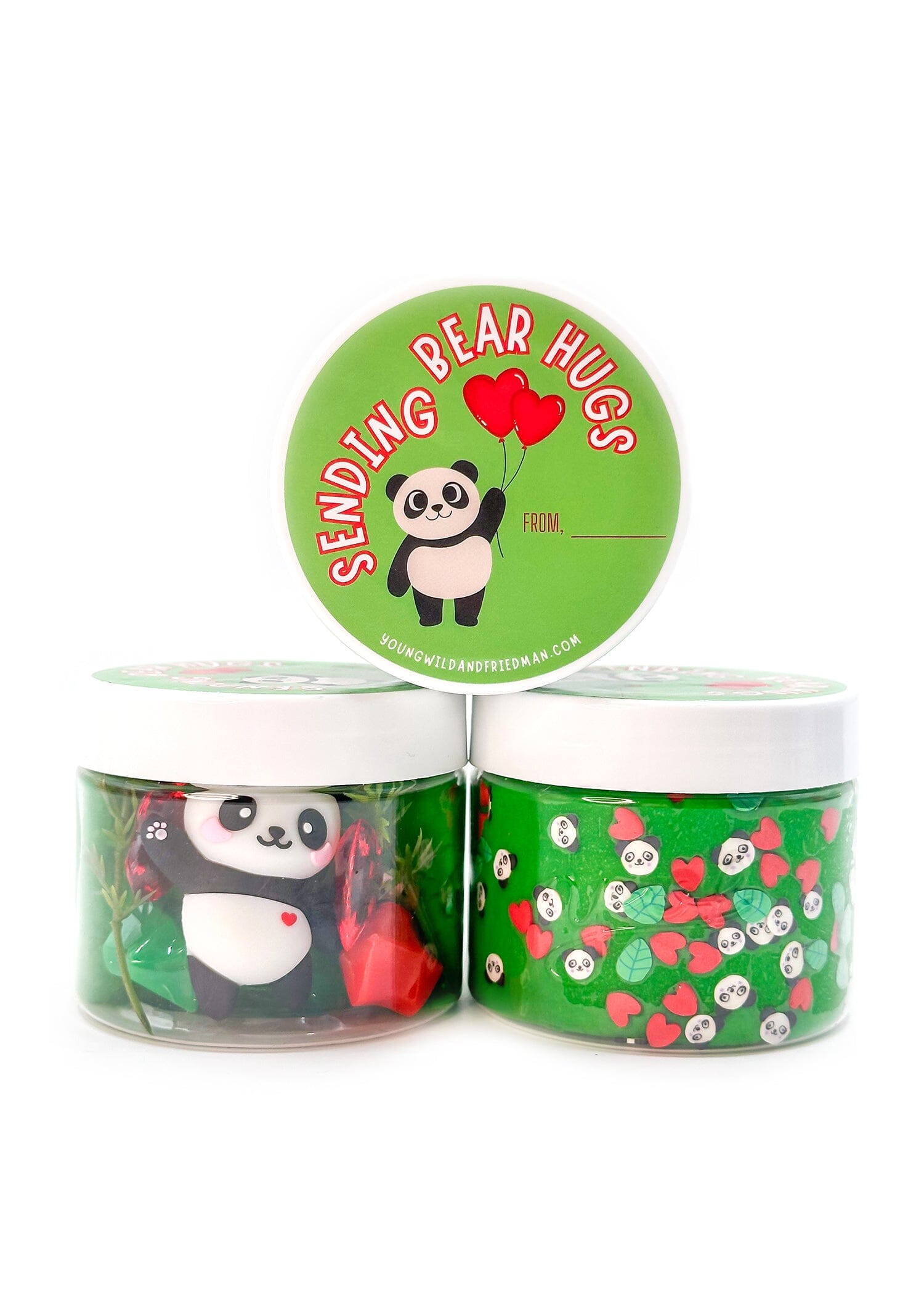 Panda Bear Valentine Sensory Dough Jar Sensory Dough Young, Wild & Friedman 