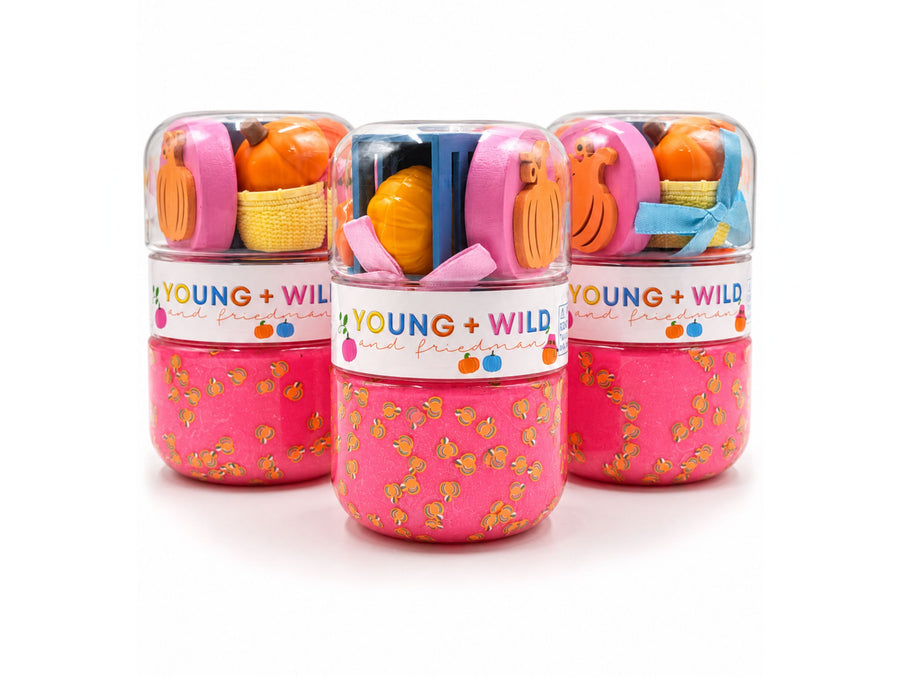 Pastel Pumpkins Grab & Go Dough Jar Grab and Go Dough Young, Wild & Friedman 