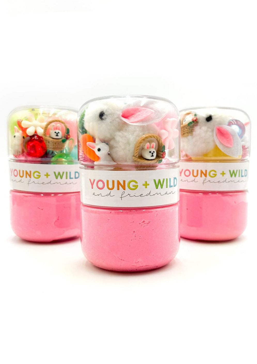 Pink Bunny Grab & Go Dough Jar Grab and Go Dough Young, Wild & Friedman 