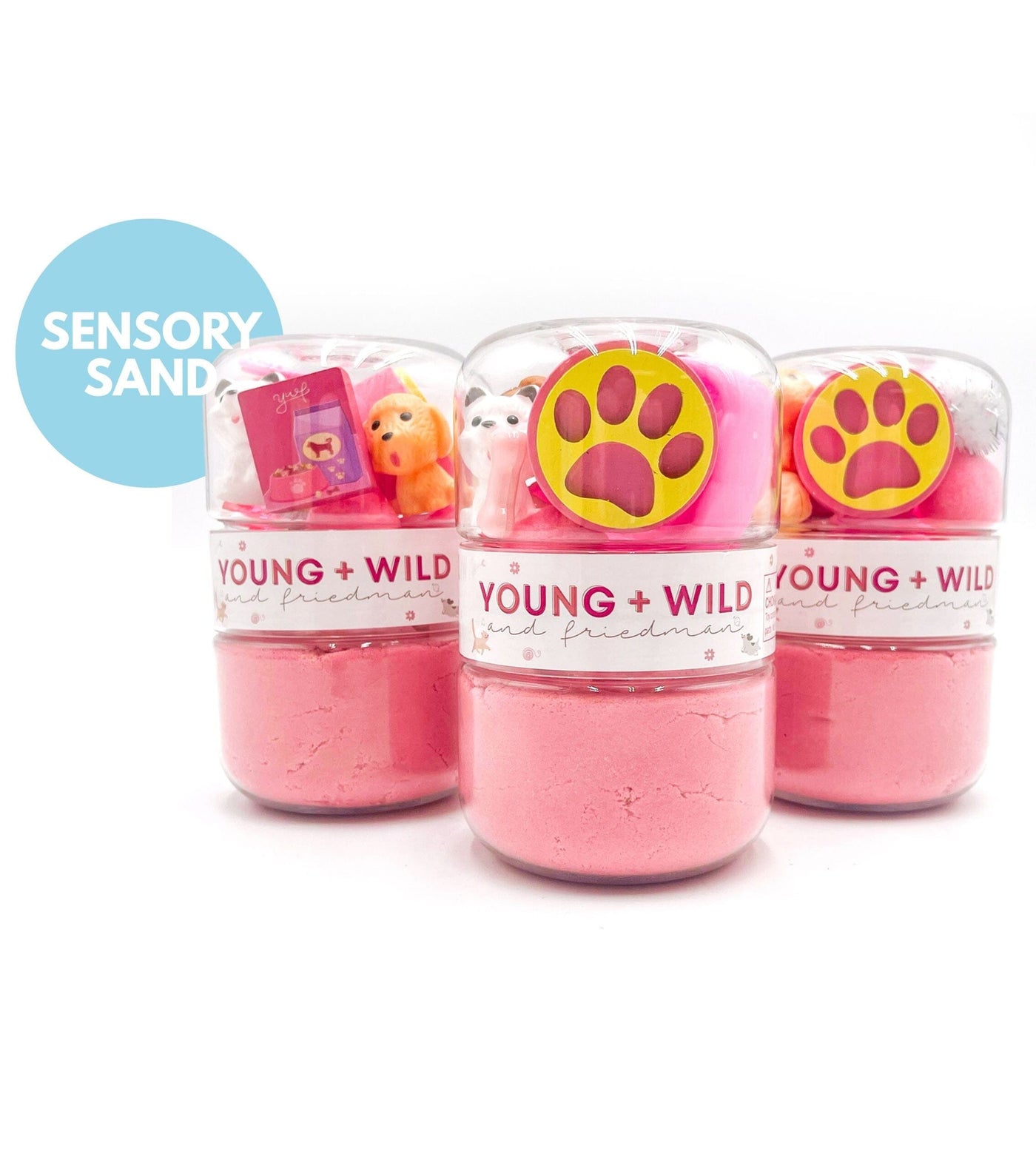 Pink Pet Grab & Go Sensory Sand Jar Grab and Go Dough Young, Wild & Friedman 