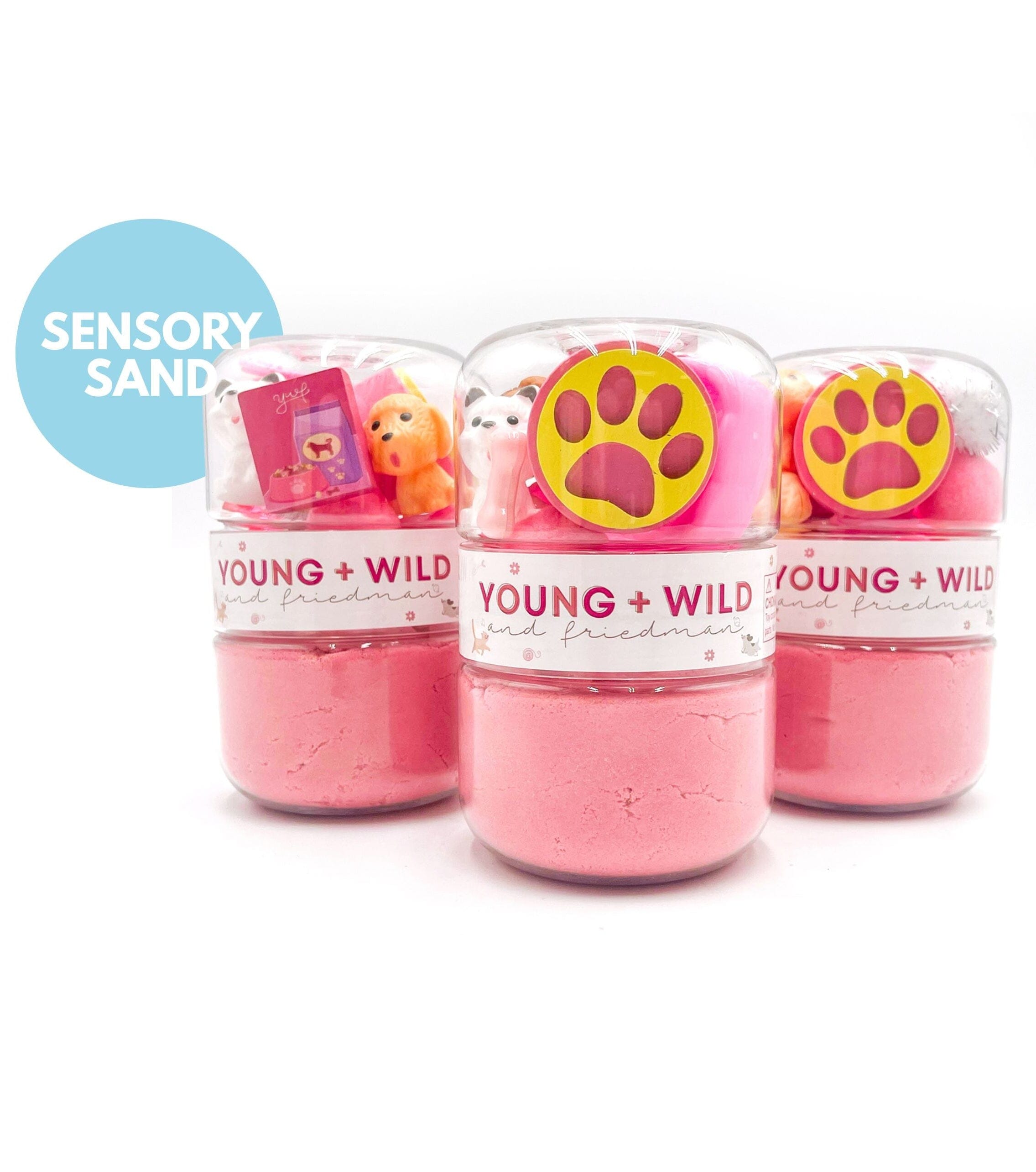 Pink Pet Grab & Go Sensory Sand Jar Grab and Go Dough Young, Wild & Friedman 