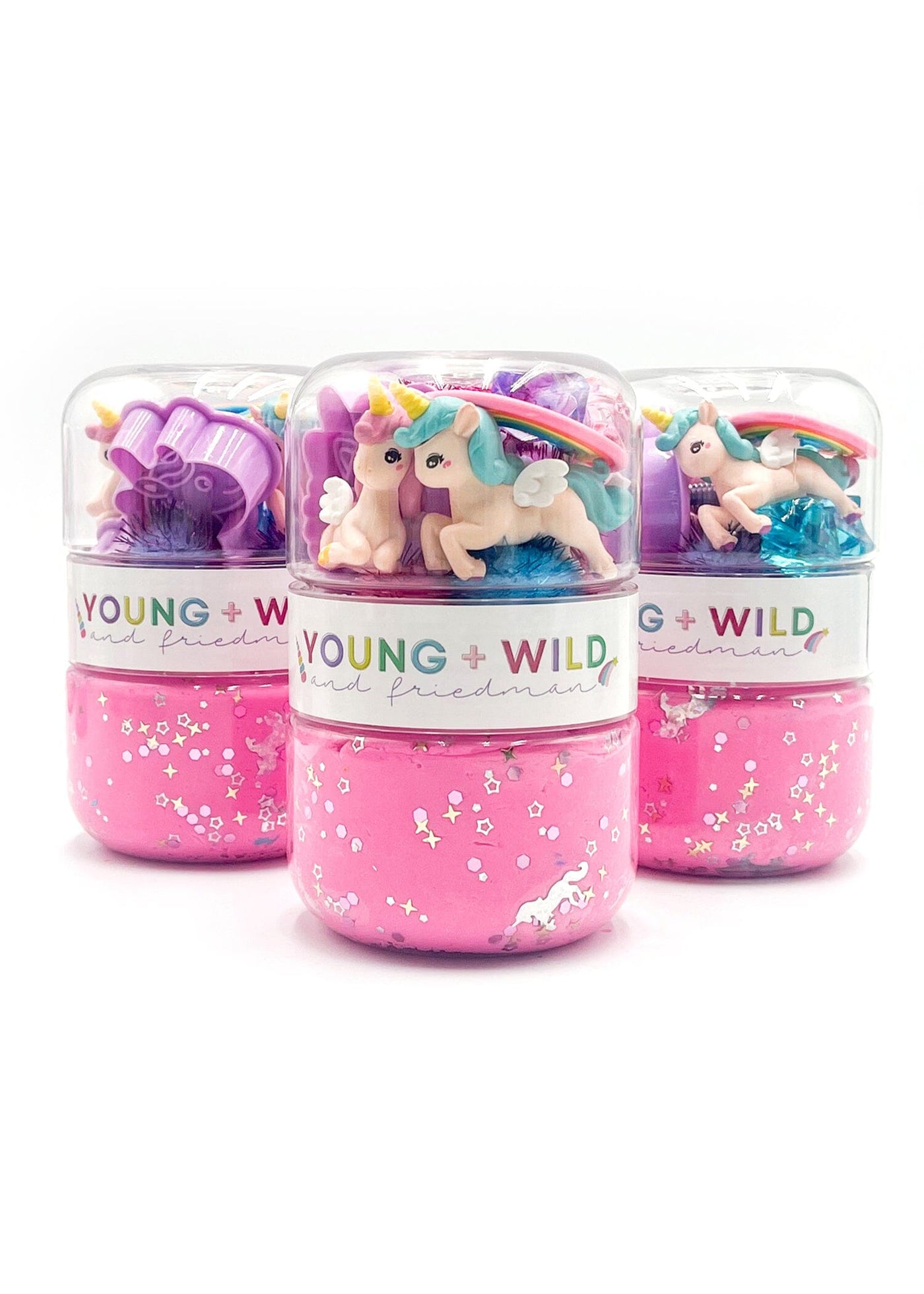 Rainbow Unicorn Grab & Go Dough Jar Grab and Go Dough Young, Wild & Friedman 