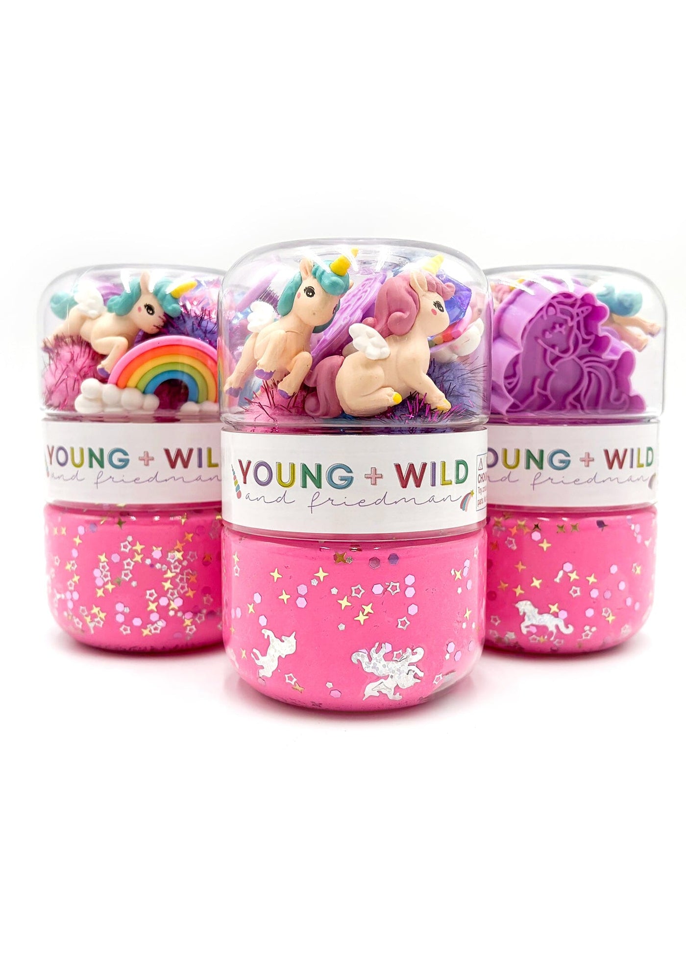 Rainbow Unicorn Grab & Go Dough Jar Grab and Go Dough Young, Wild & Friedman 