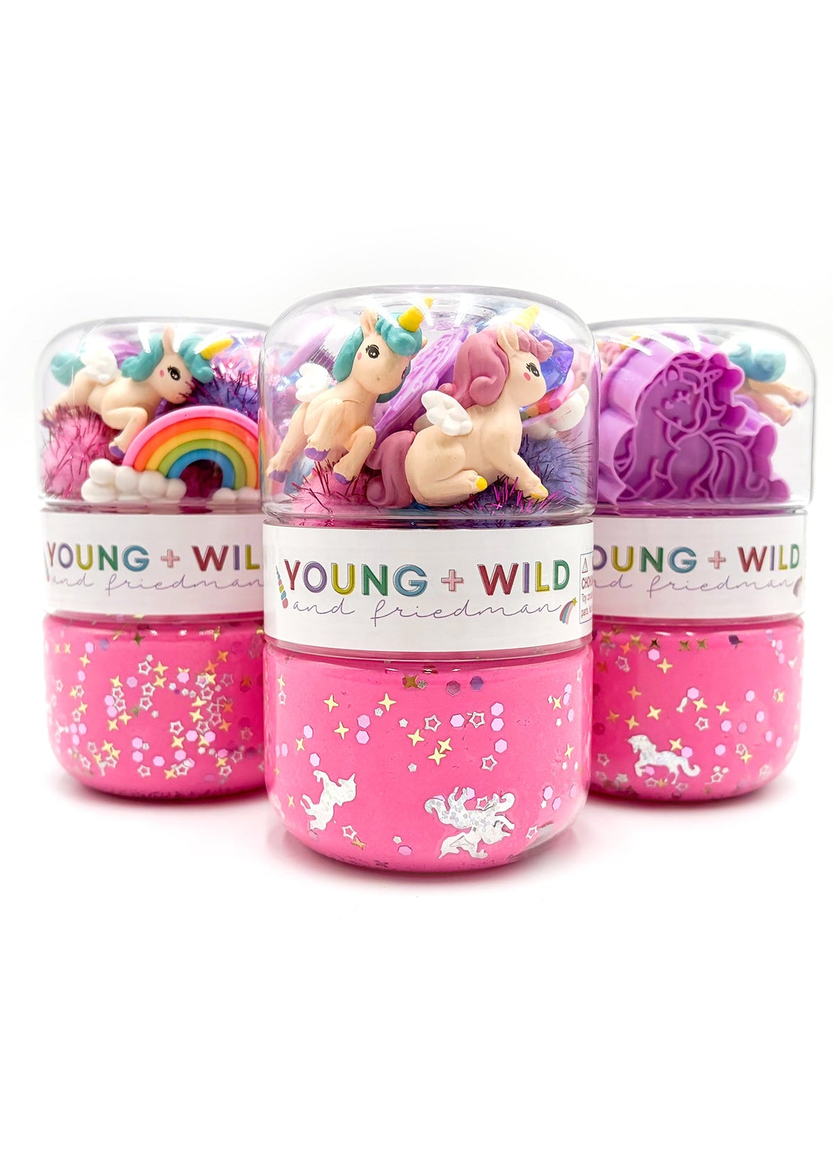 Rainbow Unicorn Grab & Go Dough Jar Grab and Go Dough Young, Wild & Friedman 