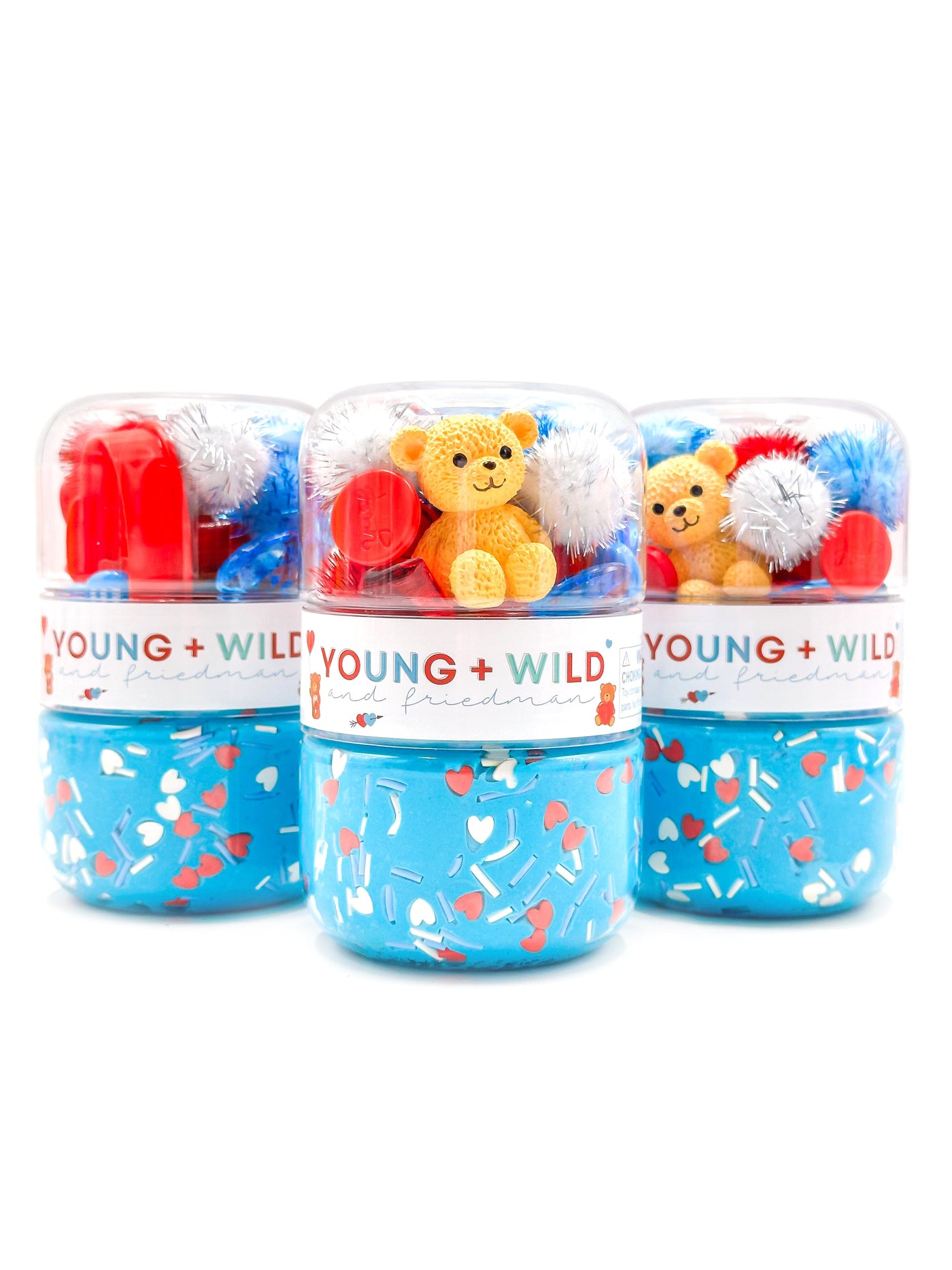 Red & Blue Valentine Grab & Go Dough Jar Grab and Go Dough Young, Wild & Friedman 