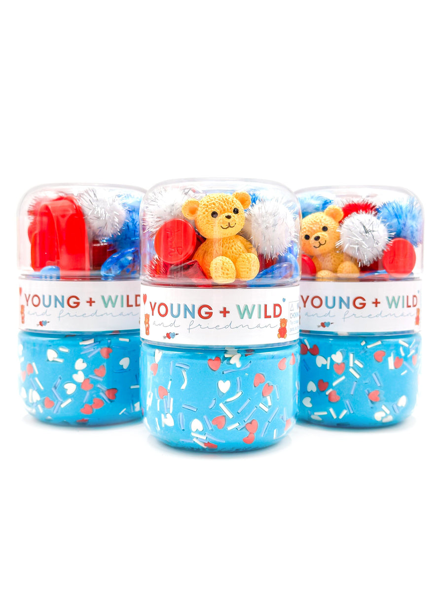 Red & Blue Valentine Grab & Go Dough Jar Grab and Go Dough Young, Wild & Friedman 