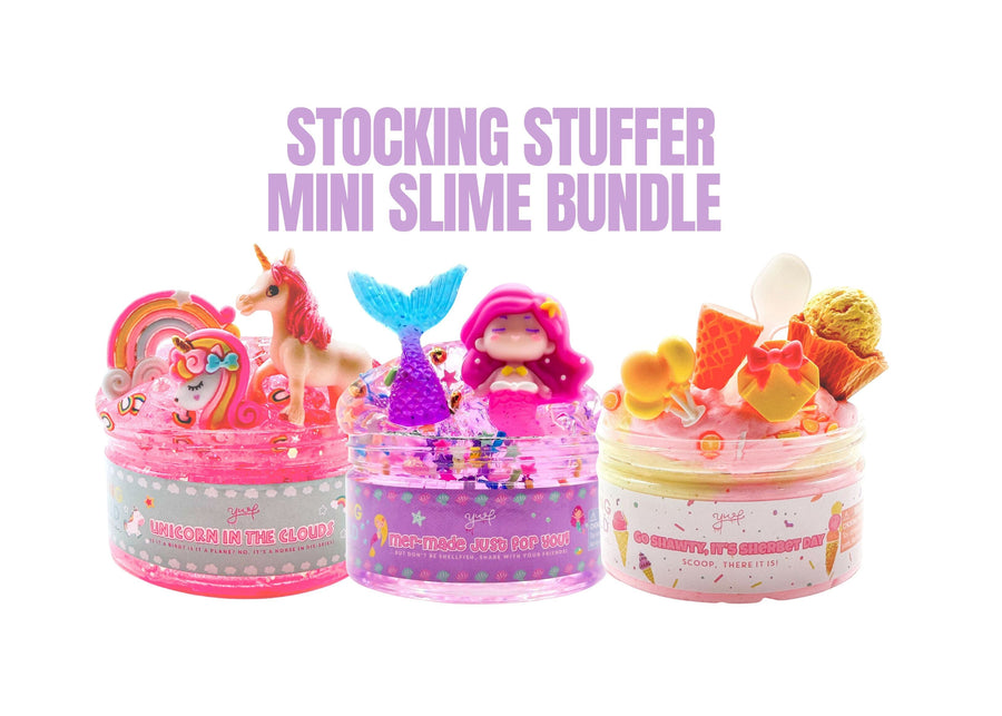 Stocking Stuffer Bundle Slime Young, Wild & Friedman Unicorn / Mermaid / Sherbet 