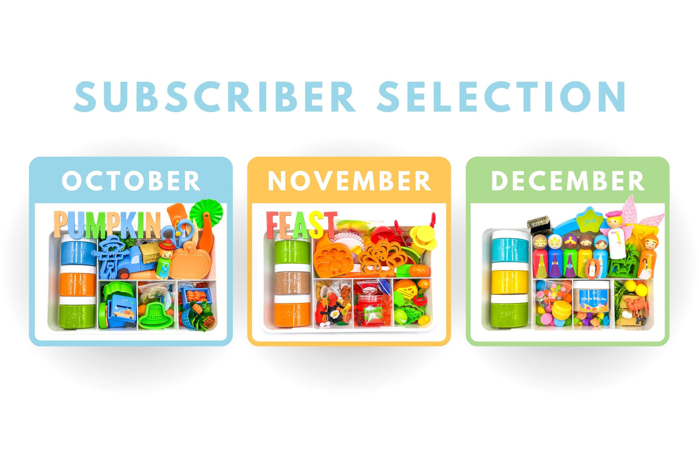 Subscription Swap - Blue Pumpkin Patch, Fall Feast, Nativity Subscription Young, Wild & Friedman 