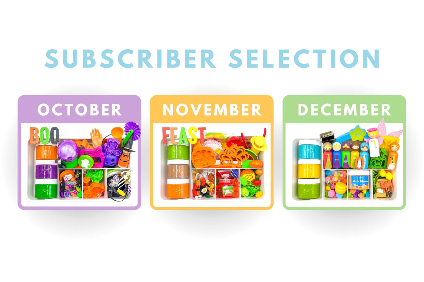 Subscription Swap - Halloween, Fall Feast, Nativity Subscription Young, Wild & Friedman 