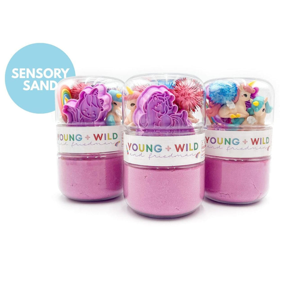 Unicorn Grab & Go Sensory Sand Jar Grab and Go Dough Young, Wild & Friedman 