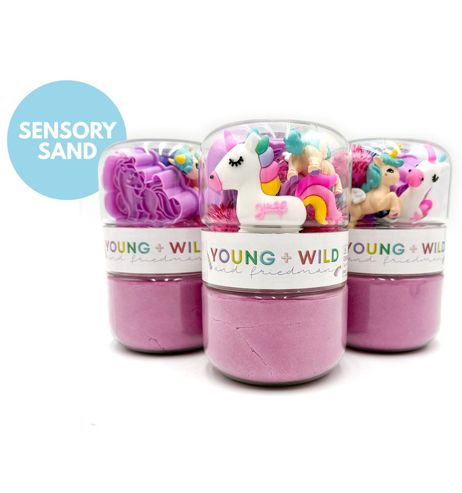 Unicorn Grab & Go Sensory Sand Jar Grab and Go Dough Young, Wild & Friedman 
