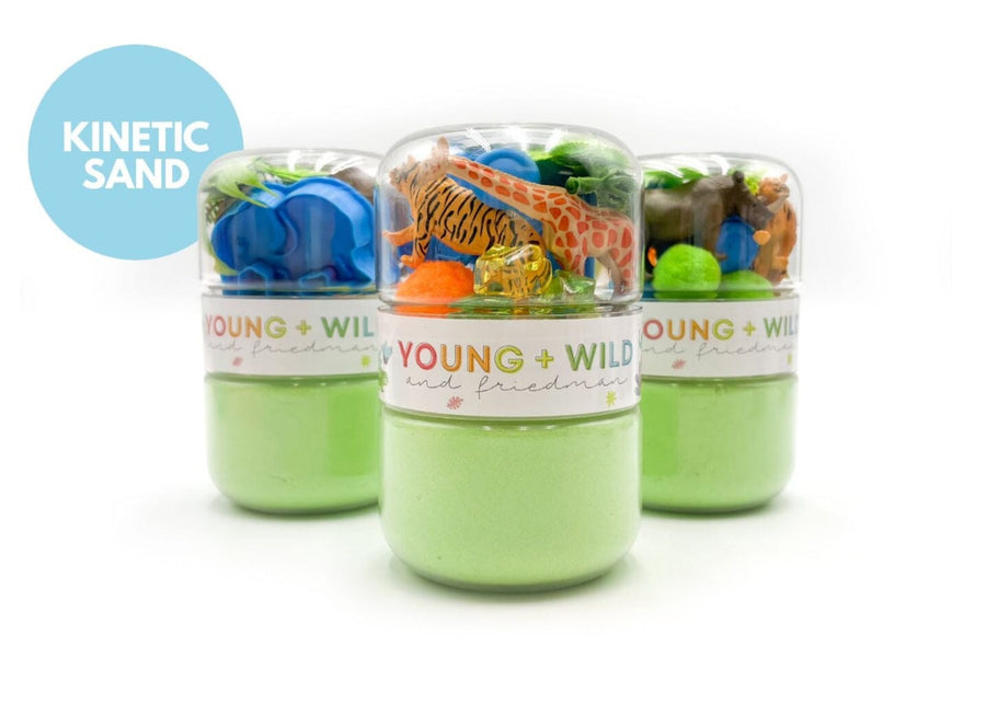 Zoo Grab & Go Kinetic Sand Jar Grab and Go Dough Young, Wild & Friedman 