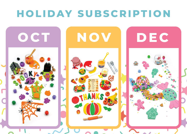 3 Month Holiday Sub - Haunted House + Fall + Gingerbread House Subscription Young, Wild & Friedman 
