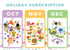 3 Month Holiday Sub - Haunted House + Fall + Nativity Subscription Young, Wild & Friedman 