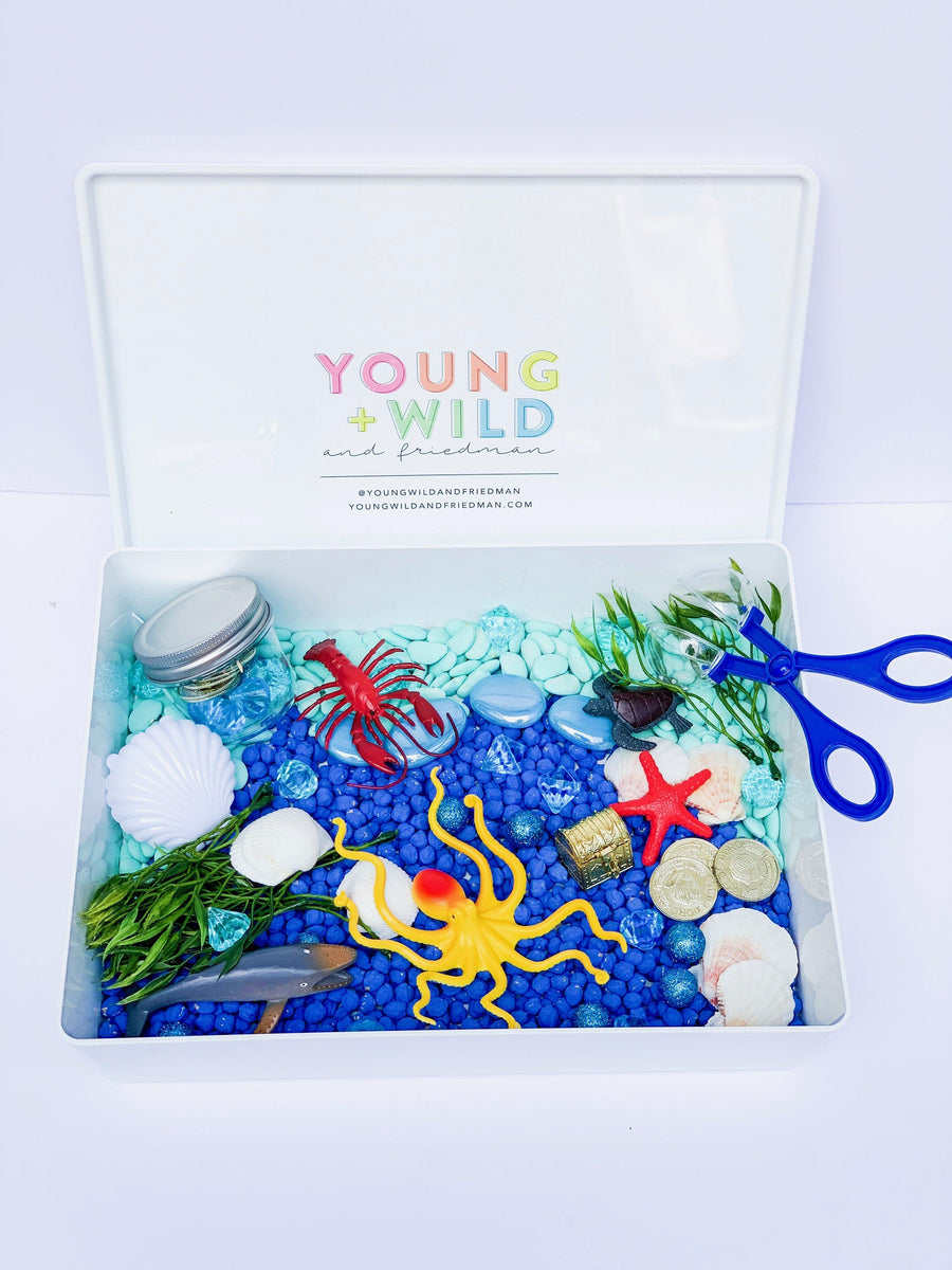 Ocean Sensory Bin Young + Wild and Friedman