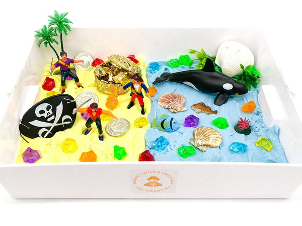 Pirate Sensory Bin - Kinetic Sand Sensory Bin Young, Wild & Friedman 