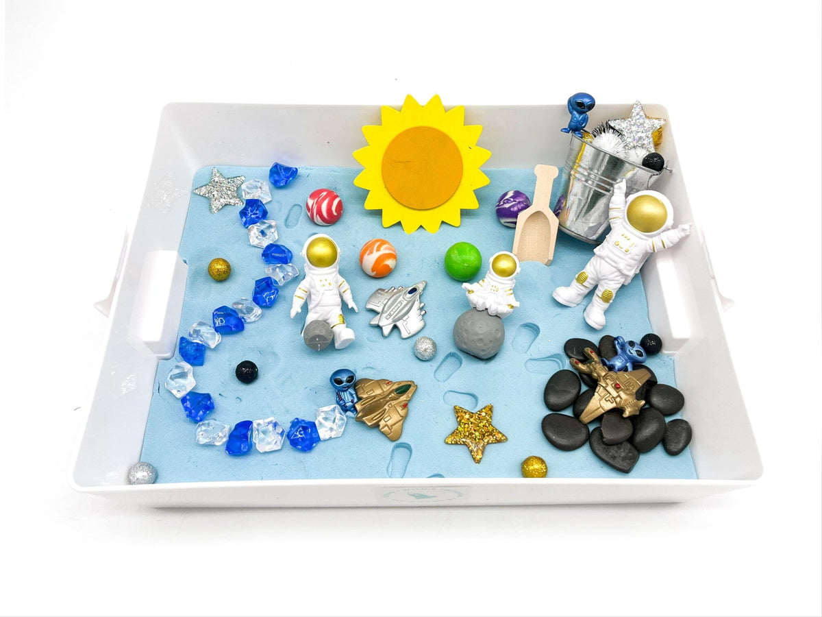 Space Sensory Bin Sand Young + Wild and Friedman