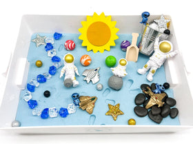 Space Sensory Bin - Kinetic Sand