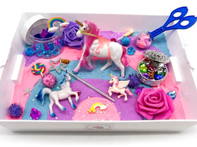 Unicorn Sensory Bin - Kinetic Sand